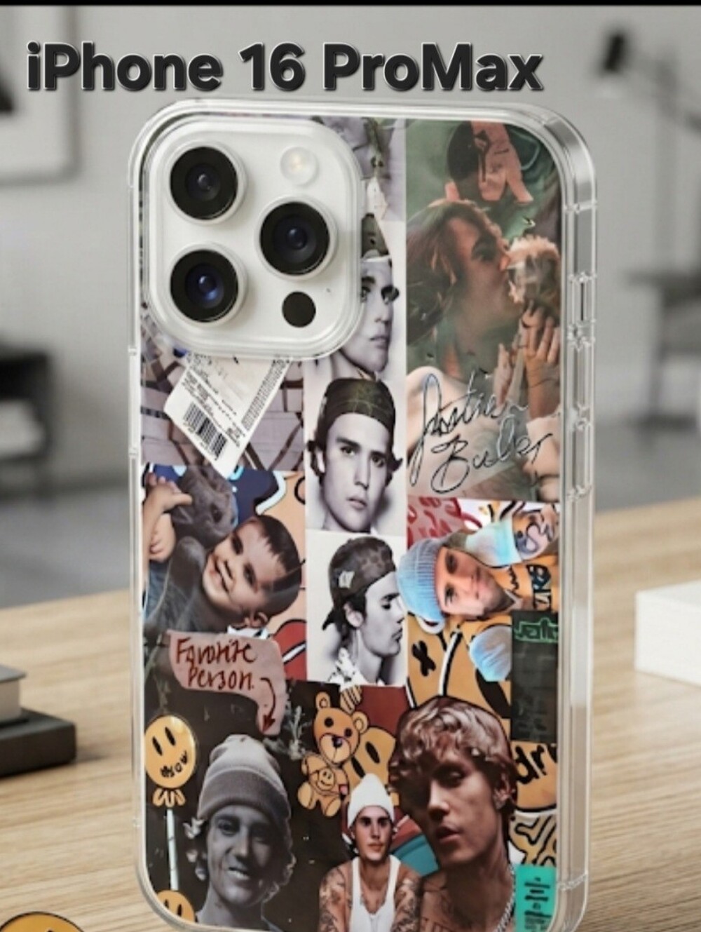 Justin Bieber Collage iPhone 16 Pro Max Case. New